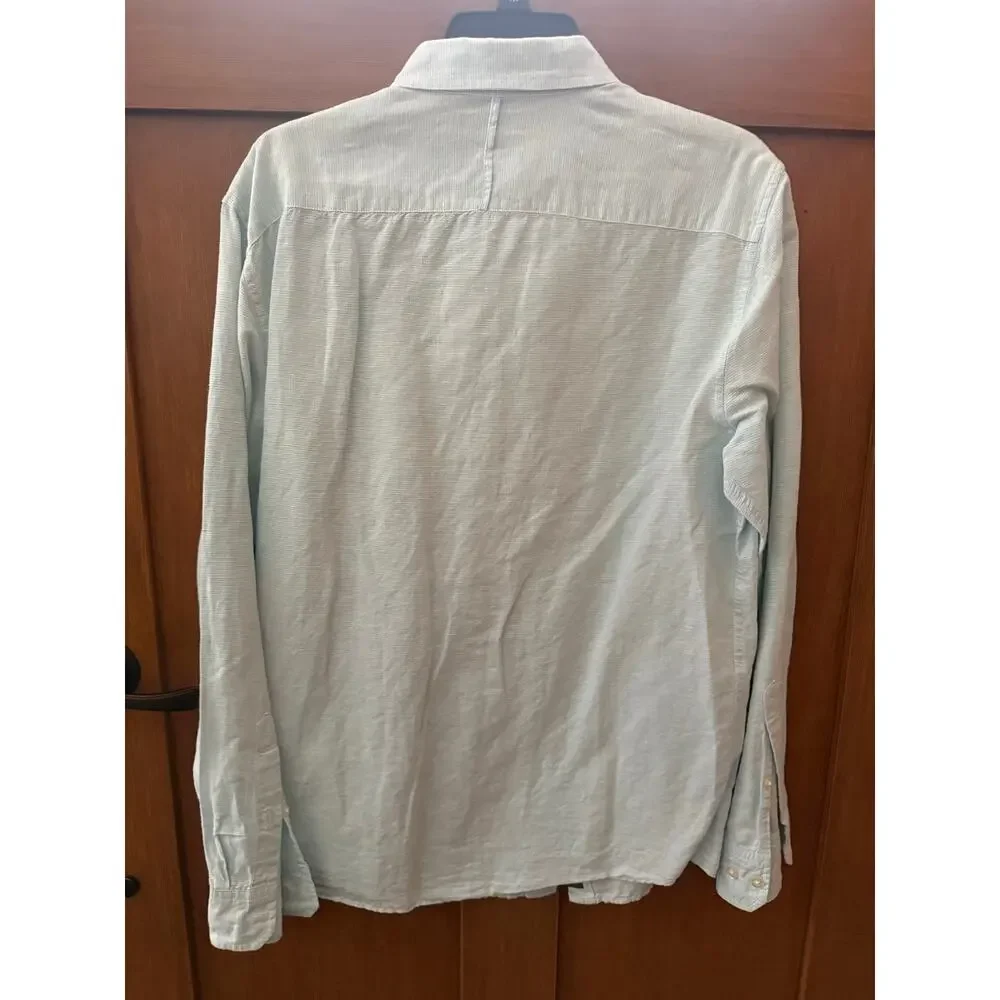 Banana Republic Untucked Slim Fit Mens Linen Cotton Shirt